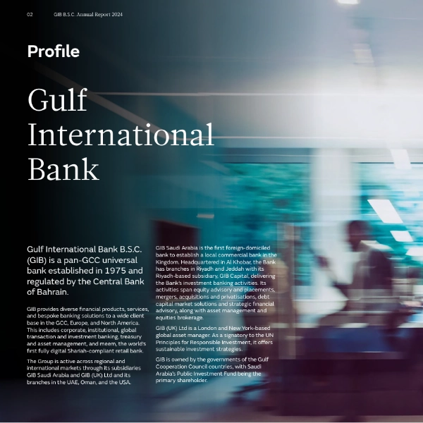 Gulf International Bank – annual report copywriting