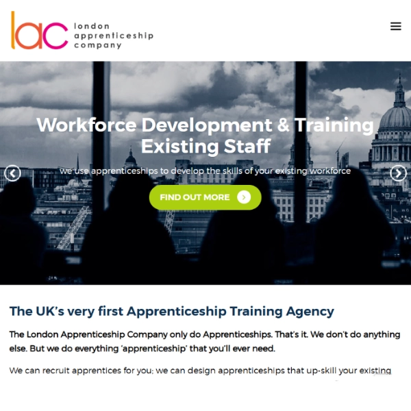 London Apprenticeship Company - Website rationalisation and optimisation