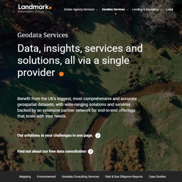 Landmark – sales deck and web pages to put geodata specialist on the map