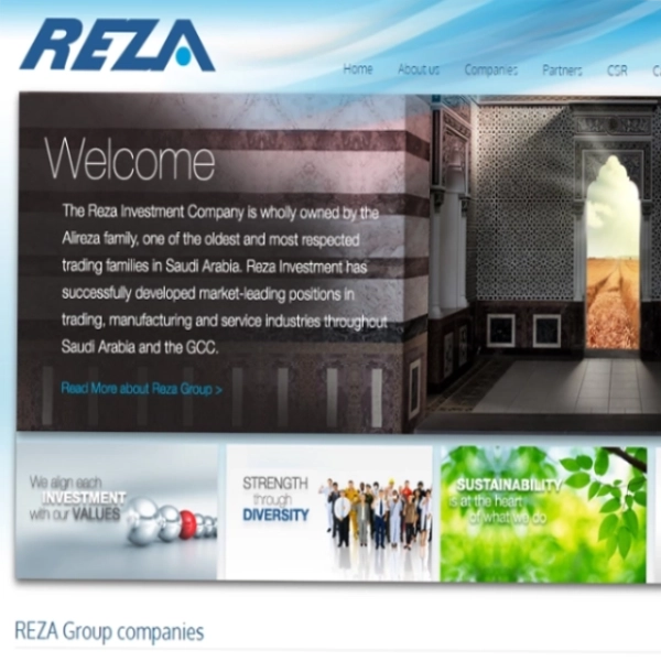 Reza Group – a new website for one of Saudi Arabia’s biggest corporations