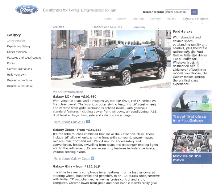 <b>Ford UK</b> - complete rewrite of half the site