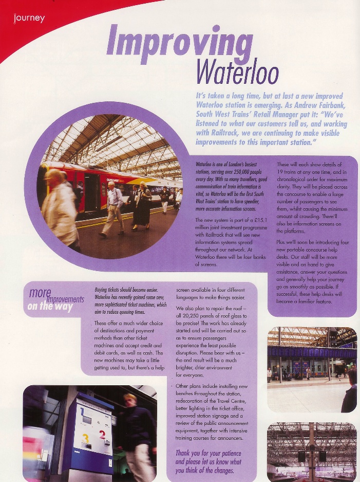 South West Trains newsletter - 1