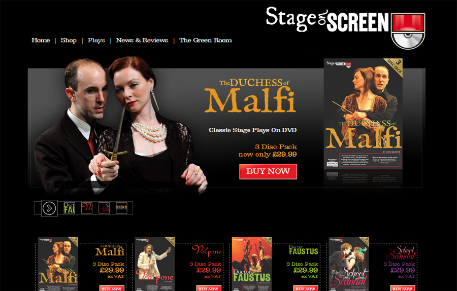 <b>Stage on Screen</b> - staging and filming classic plays - SEO copywriting (also html emails, mailers and sales collateral) 