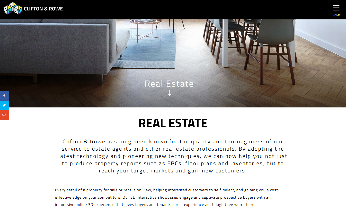 Clifton & Rowe - property management website 2