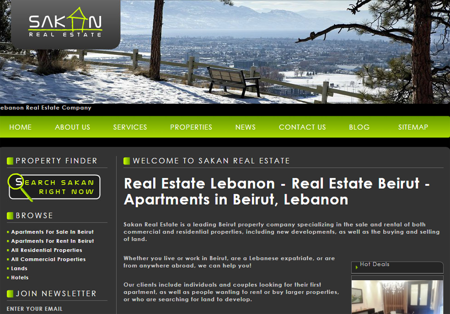 Sakan Real Estate website