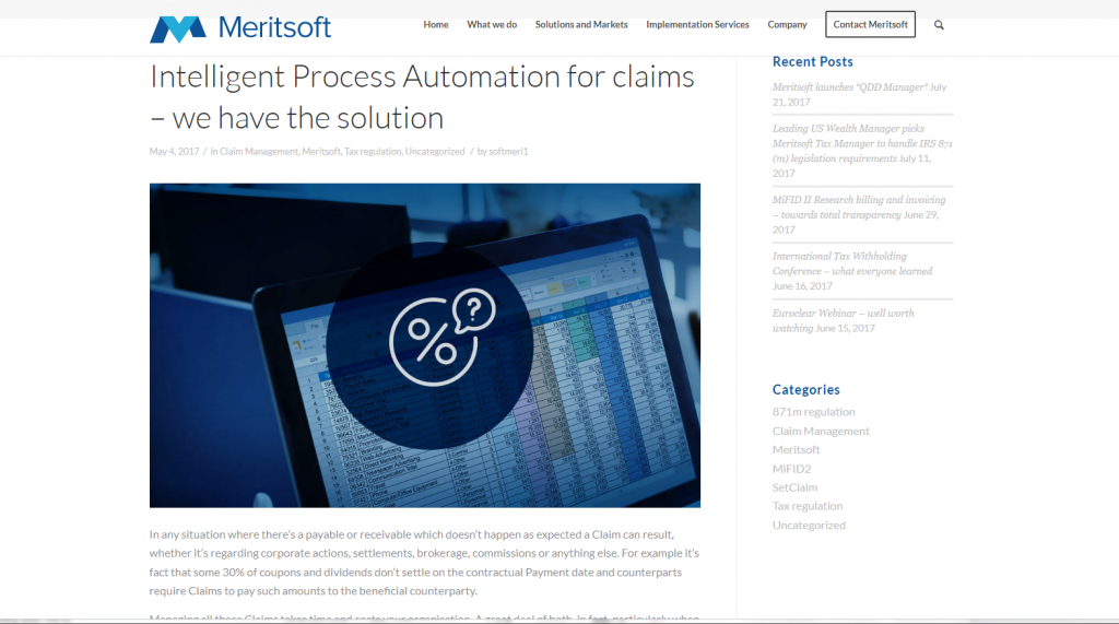 Meritsoft financial software - blogpost written by financial copywriter