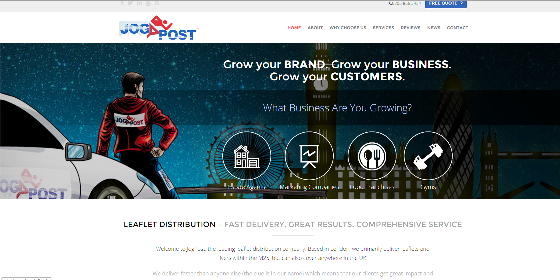 <b>Jogpost</b> - Leaflet delivery company