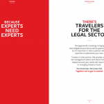 Travelers legal brochure by financial copywriter