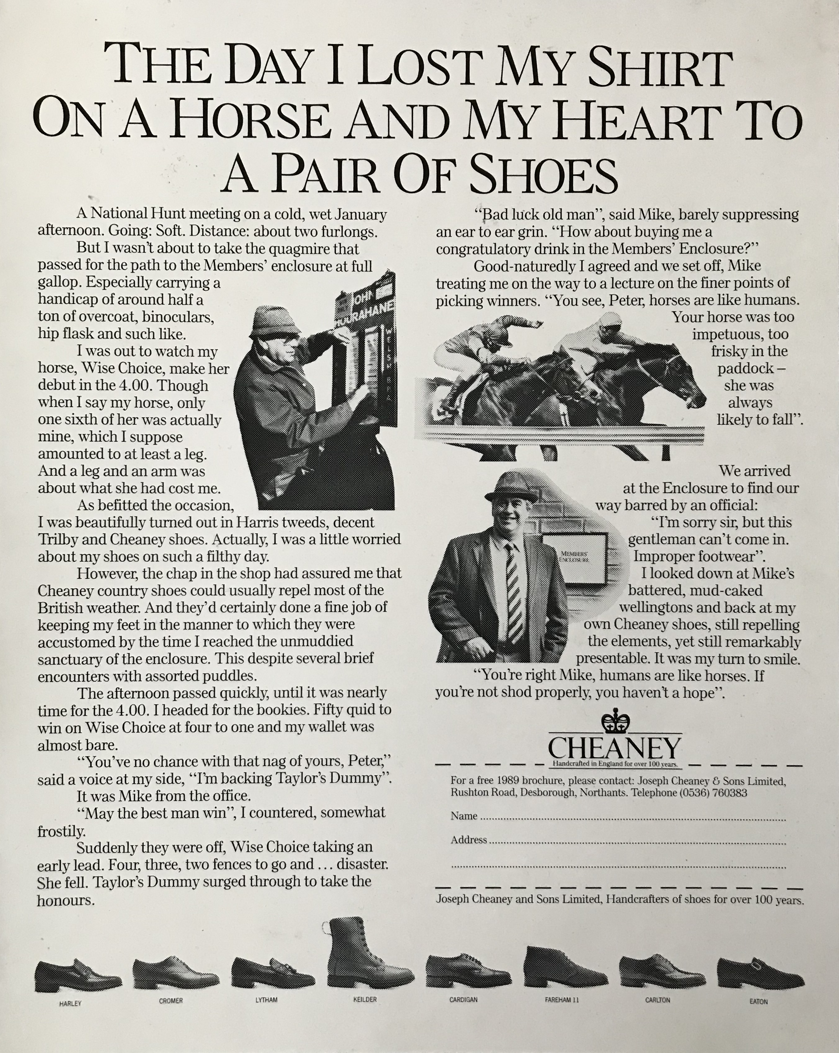 Cheaney shoes press ad