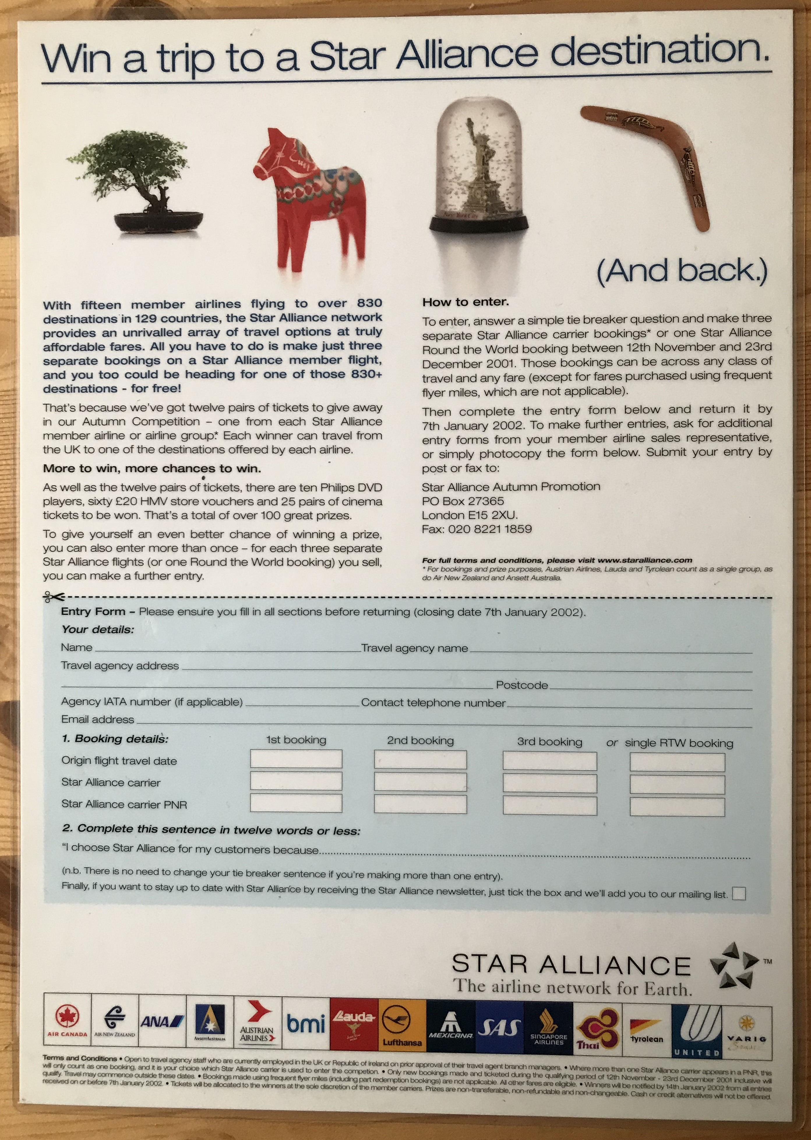 Star Alliance press ad copywriting