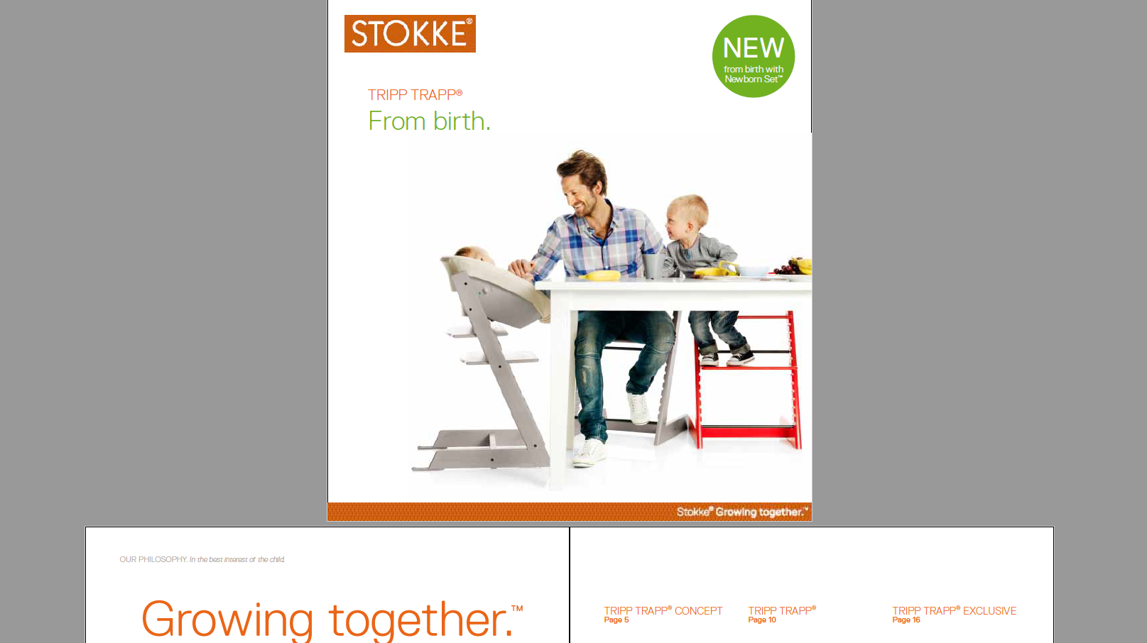 Stokke children's furniture - brochure
