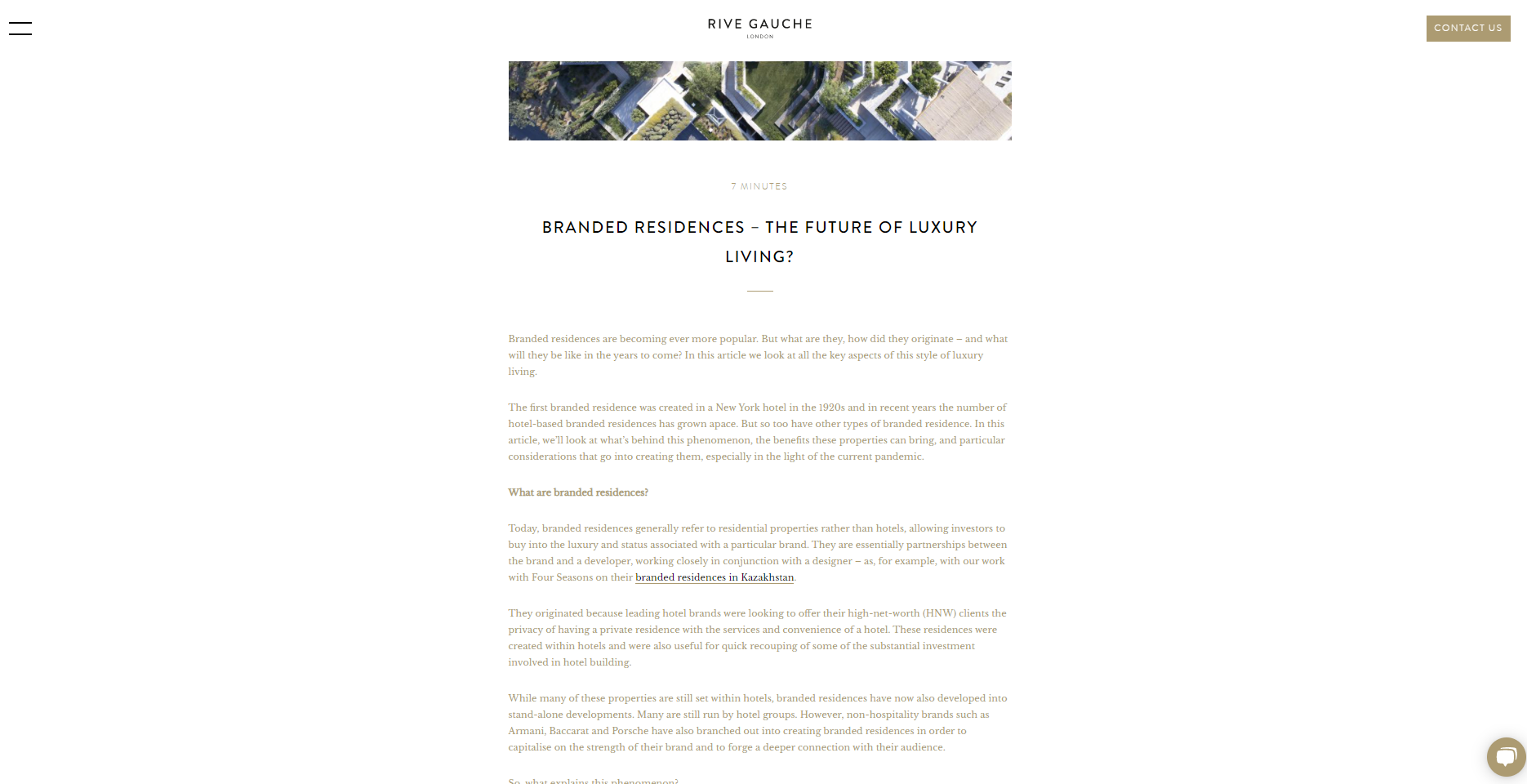 Rive Gauche branded residences article