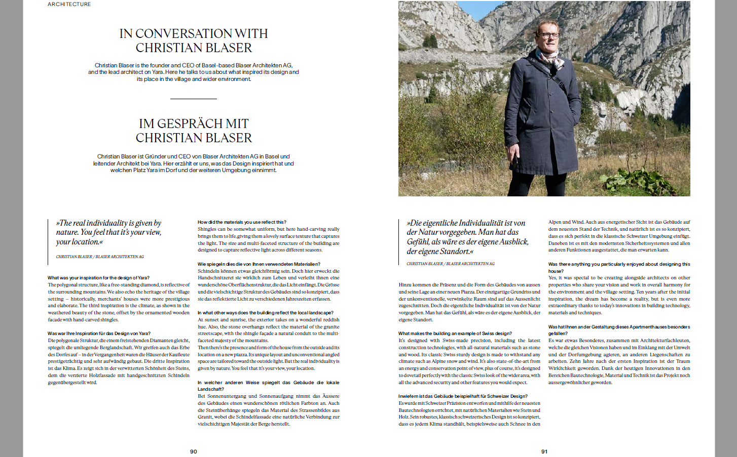 Andermatt Swiss Alps brochure copywriting
