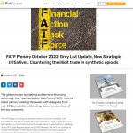 FATF Plenary article on compliance by freelance financial copywriter