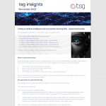 Supervised Learning AI white paper copywriting for TSG