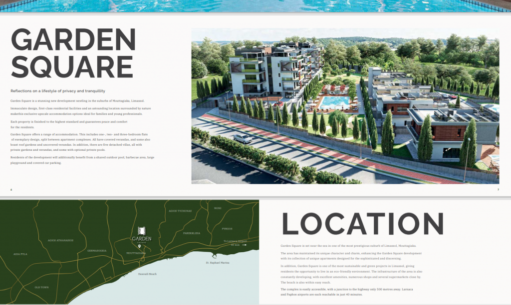 Crona real estate development in Cyprus - property brochure