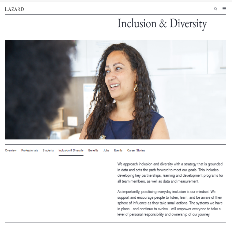 Lazard – a complete new careers website