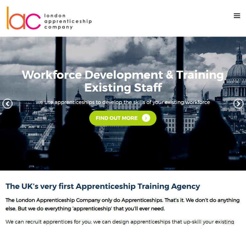 London Apprenticeship Company – Website rationalisation and optimisation