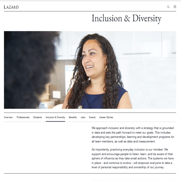 Lazard – a complete new careers website